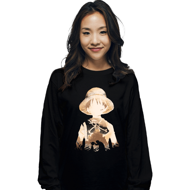 Secret_Shirts Long Sleeve Shirts, Unisex / Small / Black Straw Hat