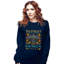 Load image into Gallery viewer, Shirts Long Sleeve Shirts, Unisex / Small / Navy Bestest Mensch
