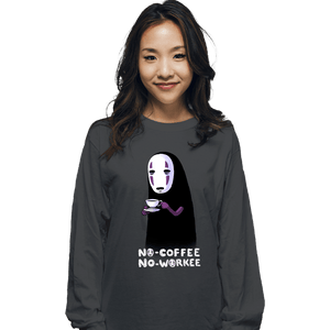 Daily_Deal_Shirts Long Sleeve Shirts, Unisex / Small / Charcoal No Face No Coffee