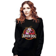Load image into Gallery viewer, Daily_Deal_Shirts Long Sleeve Shirts, Unisex / Small / Black Jurassic Dog

