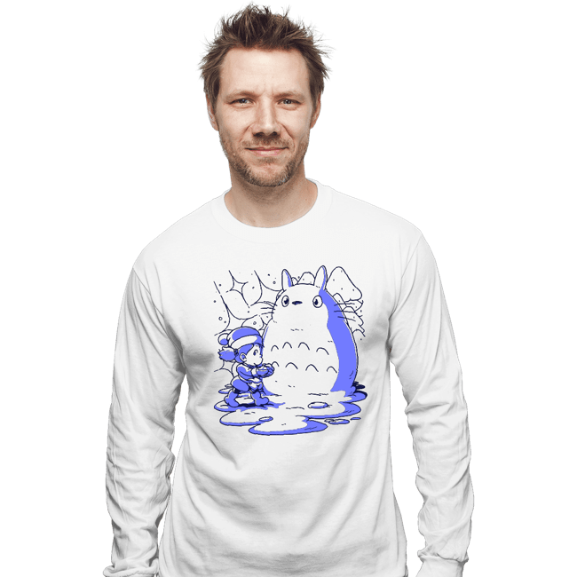Daily_Deal_Shirts Long Sleeve Shirts, Unisex / Small / White My Neighbor Snowman