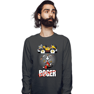 Daily_Deal_Shirts Long Sleeve Shirts, Unisex / Small / Charcoal Roger