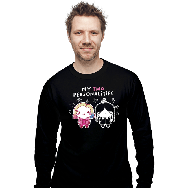Daily_Deal_Shirts Long Sleeve Shirts, Unisex / Small / Black My Two Personalities