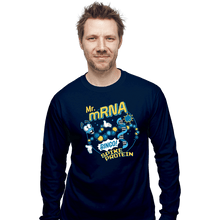 Load image into Gallery viewer, Shirts Long Sleeve Shirts, Unisex / Small / Navy Mr mRNA
