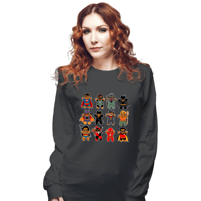 Daily_Deal_Shirts Long Sleeve Shirts, Unisex / Small / Charcoal Gingerbread Heroes and Villains