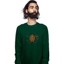 Load image into Gallery viewer, Shirts Long Sleeve Shirts, Unisex / Small / Forest Half Shell Heroes
