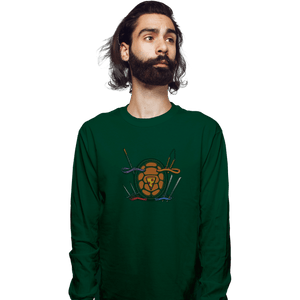 Shirts Long Sleeve Shirts, Unisex / Small / Forest Half Shell Heroes