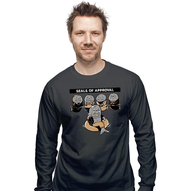 Secret_Shirts Long Sleeve Shirts, Unisex / Small / Charcoal Seals Of Approval