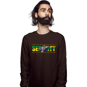 Secret_Shirts Long Sleeve Shirts, Unisex / Small / Dark Chocolate Serenity Flag
