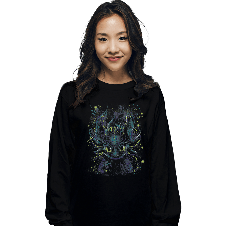 Shirts Long Sleeve Shirts, Unisex / Small / Black Fireflies