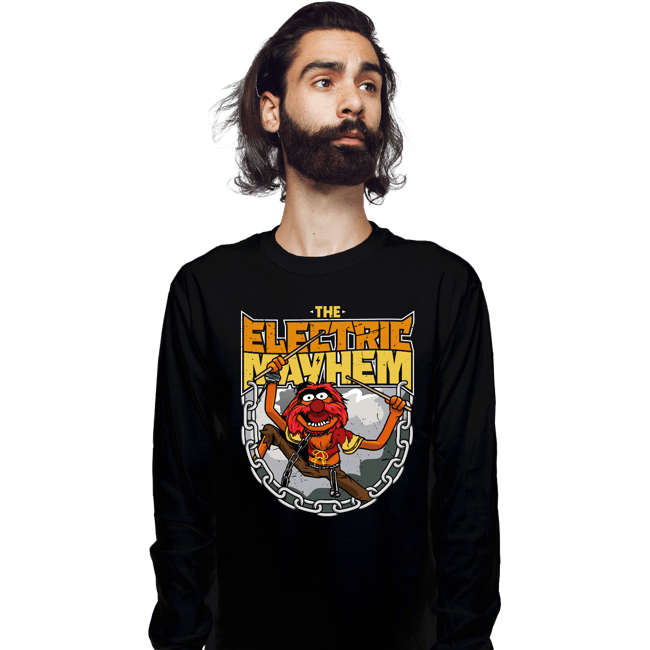 Daily_Deal_Shirts Long Sleeve Shirts, Unisex / Small / Black Electric Mayhem