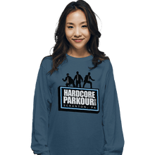 Load image into Gallery viewer, Shirts Long Sleeve Shirts, Unisex / Small / Indigo Blue Hardcore Parkour Club
