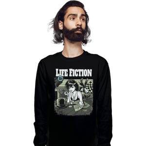 Shirts Long Sleeve Shirts, Unisex / Small / Black Life Fiction