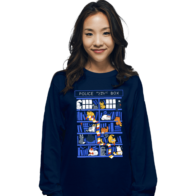 Secret_Shirts Long Sleeve Shirts, Unisex / Small / Navy Library Box