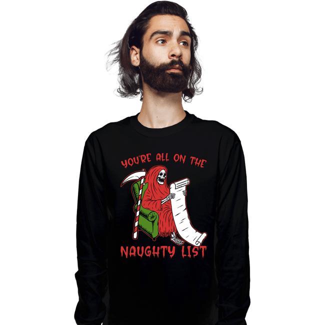 Secret_Shirts Long Sleeve Shirts, Unisex / Small / Black Naughty List