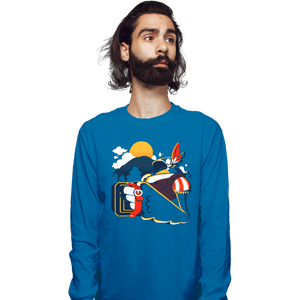 Shirts Long Sleeve Shirts, Unisex / Small / Sapphire Song Of The Wild