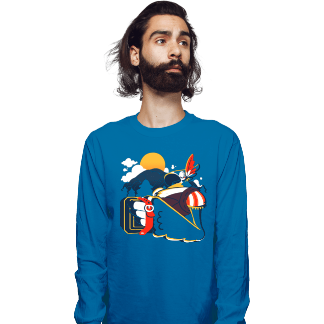 Shirts Long Sleeve Shirts, Unisex / Small / Sapphire Song Of The Wild