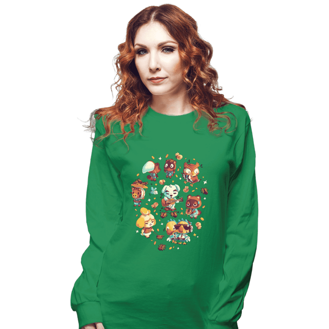 Secret_Shirts Long Sleeve Shirts, Unisex / Small / Irish Green On Tarantula Island