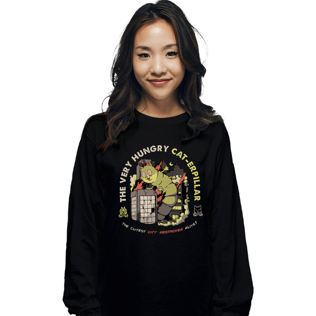 Secret_Shirts Long Sleeve Shirts, Unisex / Small / Black A Very Hungry Cat-Erpillar