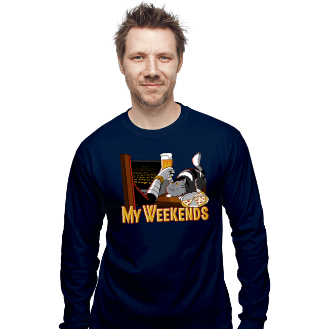 Daily_Deal_Shirts Long Sleeve Shirts, Unisex / Small / Navy My Weekends