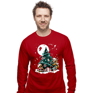 Daily_Deal_Shirts Long Sleeve Shirts, Unisex / Small / Red Galaxy Christmas
