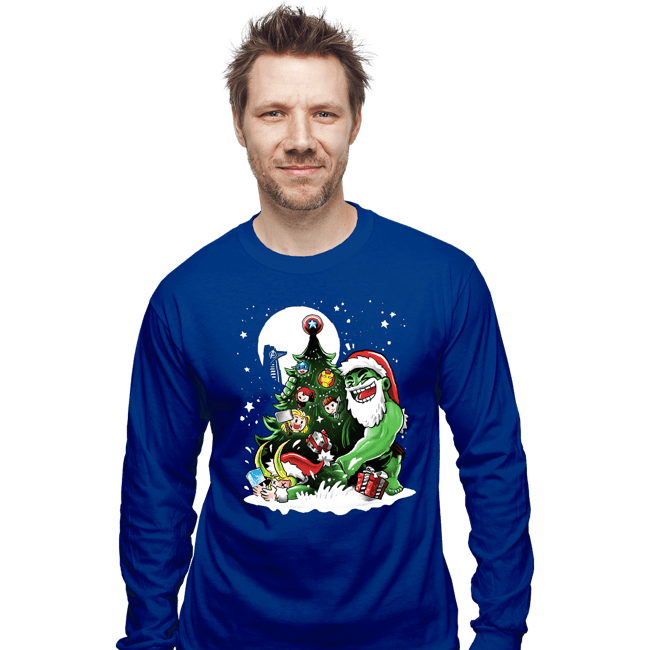 Daily_Deal_Shirts Long Sleeve Shirts, Unisex / Small / Royal Blue Puny God Christmas