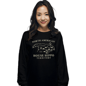 Secret_Shirts Long Sleeve Shirts, Unisex / Small / Black House Hippo