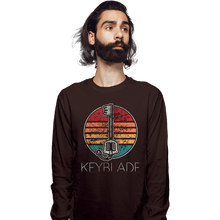 Load image into Gallery viewer, Shirts Long Sleeve Shirts, Unisex / Small / Dark Chocolate Vintage Keyblade
