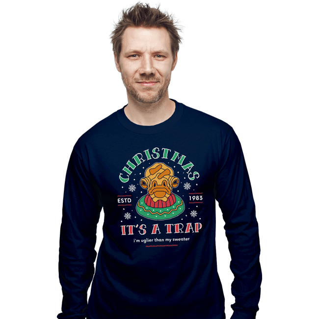Shirts Long Sleeve Shirts, Unisex / Small / Navy Uglier Than My Sweater