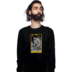 Shirts Long Sleeve Shirts, Unisex / Small / Black Tarot Strength