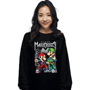 Daily_Deal_Shirts Long Sleeve Shirts, Unisex / Small / Black Super Metal Bros