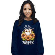 Load image into Gallery viewer, Daily_Deal_Shirts Long Sleeve Shirts, Unisex / Small / Navy Summer Kitten Sniffles
