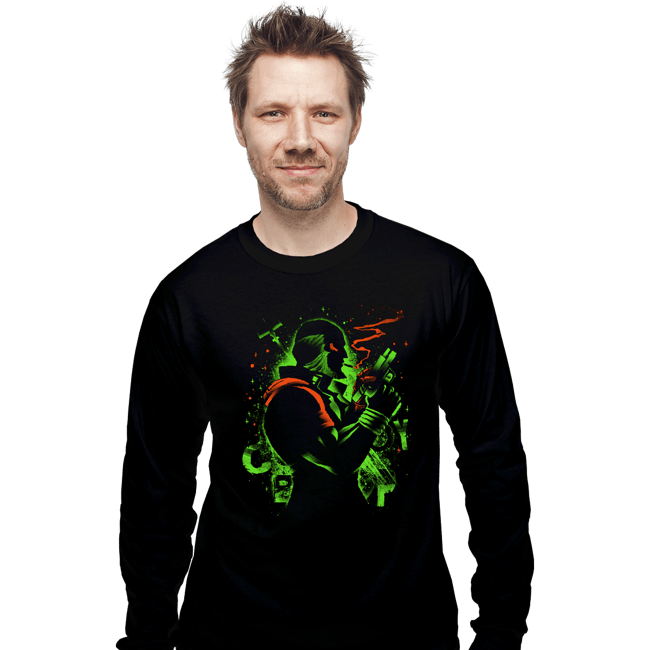 Daily_Deal_Shirts Long Sleeve Shirts, Unisex / Small / Black Black Dog