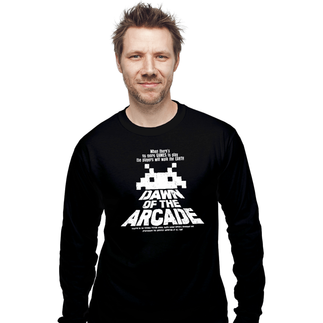 Daily_Deal_Shirts Long Sleeve Shirts, Unisex / Small / Black Dawn Of The Arcade