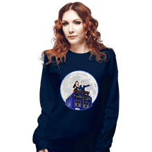 Load image into Gallery viewer, Shirts Long Sleeve Shirts, Unisex / Small / Navy Clara And The Doctor
