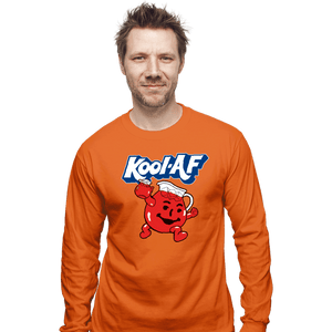 Shirts Long Sleeve Shirts, Unisex / Small / Orange Kool AF Man