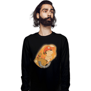 Shirts Long Sleeve Shirts, Unisex / Small / Black Mario Stranding