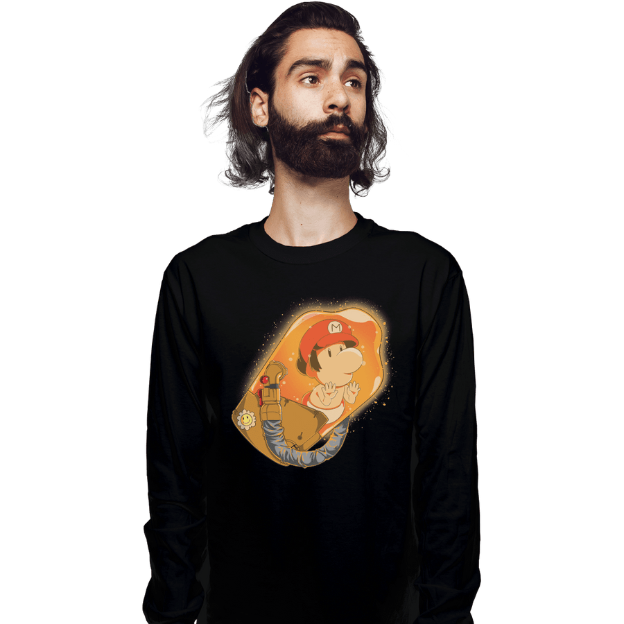 Shirts Long Sleeve Shirts, Unisex / Small / Black Mario Stranding