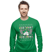 Load image into Gallery viewer, Shirts Long Sleeve Shirts, Unisex / Small / Irish Green Bongo Night
