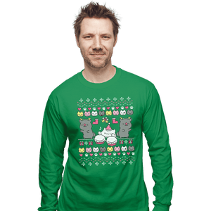 Shirts Long Sleeve Shirts, Unisex / Small / Irish Green Bongo Night