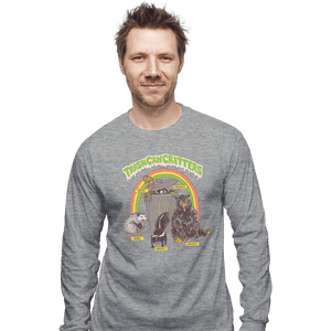 Shirts Long Sleeve Shirts, Unisex / Small / Sports Grey Trash Can Critters