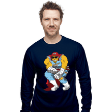 Load image into Gallery viewer, Daily_Deal_Shirts Long Sleeve Shirts, Unisex / Small / Navy Duff Knight
