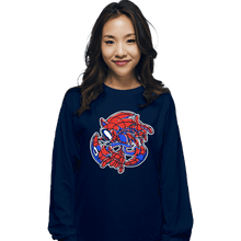 Load image into Gallery viewer, Daily_Deal_Shirts Long Sleeve Shirts, Unisex / Small / Navy Spider-Hog Adventure
