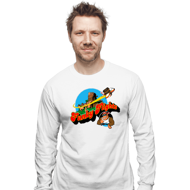 Shirts Long Sleeve Shirts, Unisex / Small / White Funky Flights
