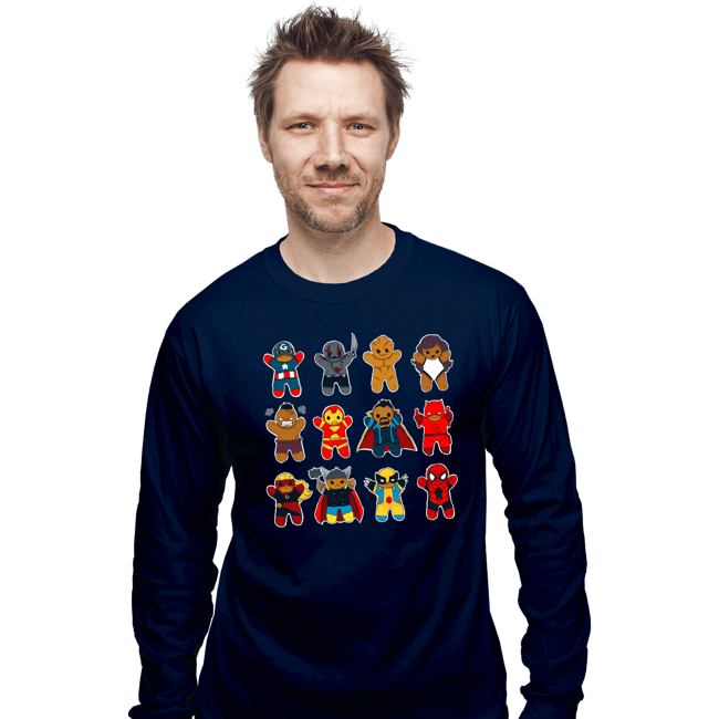 Daily_Deal_Shirts Long Sleeve Shirts, Unisex / Small / Navy Ginger Heroes
