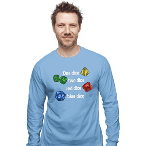 Secret_Shirts Long Sleeve Shirts, Unisex / Small / Powder Blue Seuss Dice