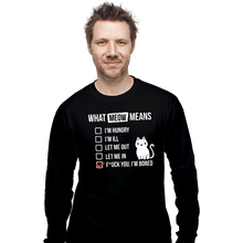 Load image into Gallery viewer, Secret_Shirts Long Sleeve Shirts, Unisex / Small / Black Meows Decoded

