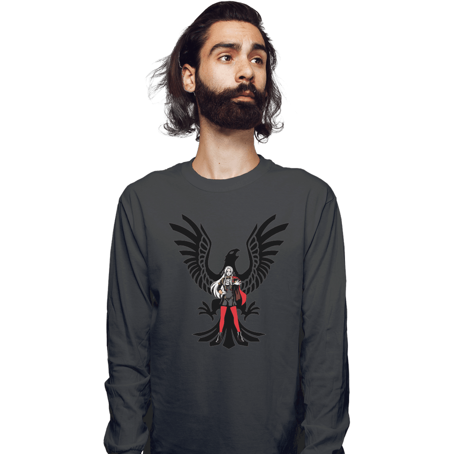 Shirts Long Sleeve Shirts, Unisex / Small / Charcoal Black Eagles House Leader