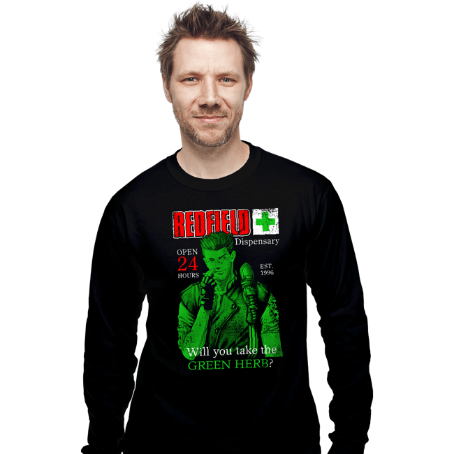 Last_Chance_Shirts Long Sleeve Shirts, Unisex / Small / Black Redfield Green Herb