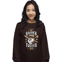 Load image into Gallery viewer, Shirts Long Sleeve Shirts, Unisex / Small / Dark Chocolate Raider Forever
